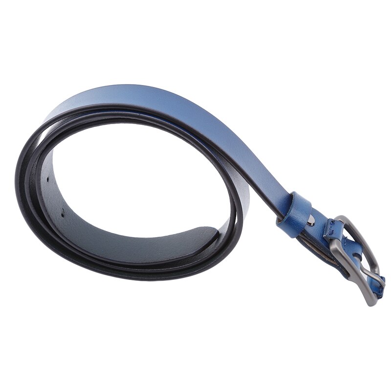 1 correa de cuero de PU accesorios de ropa para niños y niñas cinturón de cuero genuino cinturones de ocio para niños: Dark blue 110cm