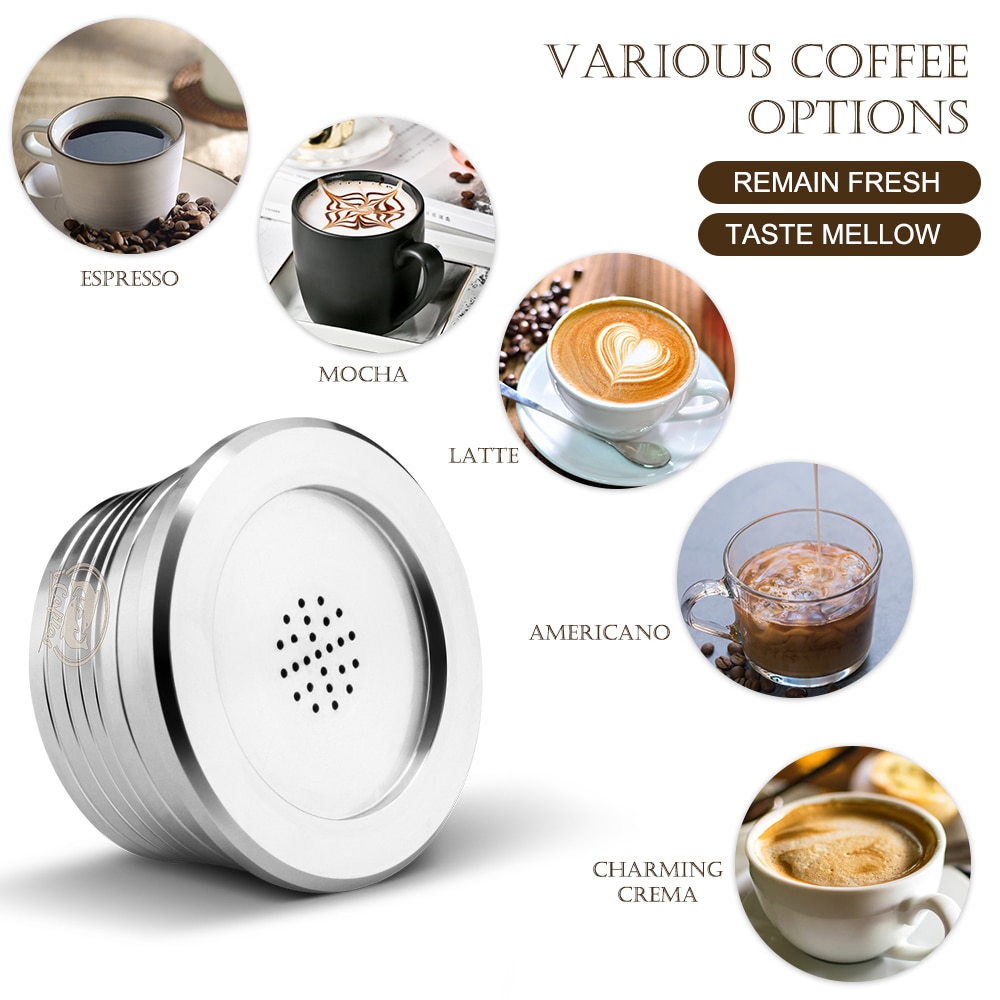 Stainless Steel Reusable Coffee Capsule Refillable Coffee Capsules Cup Filter Compatible with Delta Q
