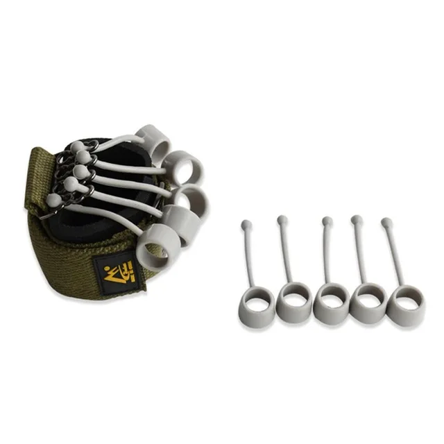 Pinça de mão portátil silicone expansor de dedo aperto de mão treinador de força de pulso exercitador de dedo faixa de resistência fitness: Bege
