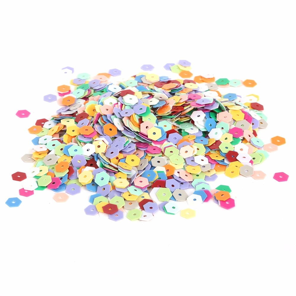 5/6/10/15mm 350-3200 stks Gemengde kleur Losse Sequin Voor Kleding Accssory DIY Craft Scrapbooking Wedding Sieraden Maken