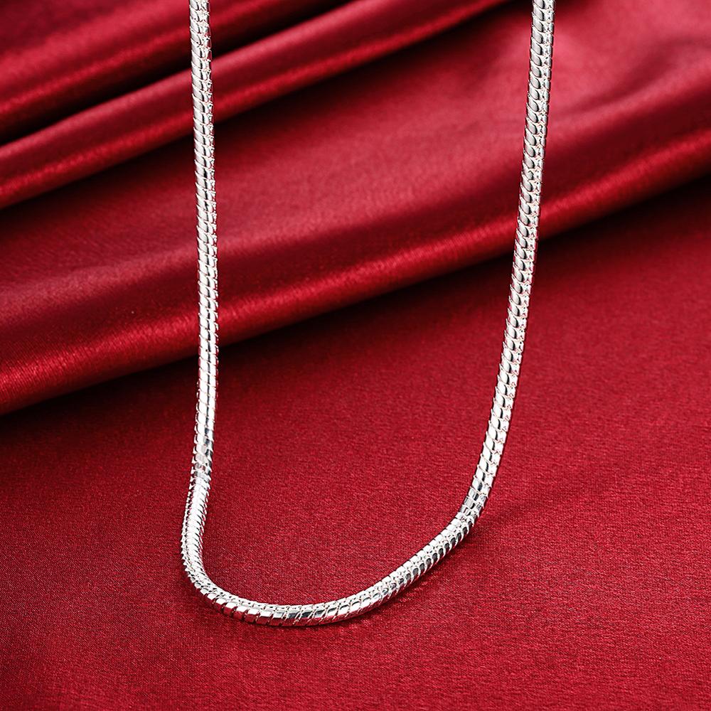 3mm 50cm -halskette aus silber, 925 schmuckstücke, halsketten für damen und herren, trendiger schmuck