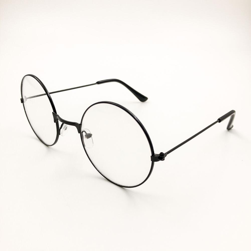 Retro Metal Frame Round Sunglasses Flat Glasses