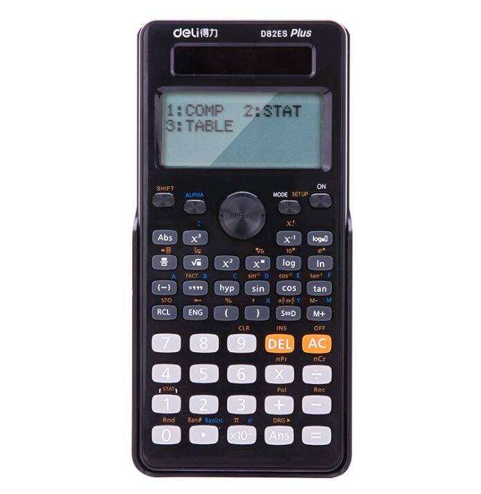 Genuine Desktop Dual Power 252 Kinds Function Scientific Calculator Solar+Battery Power 12 Digital 2-Line LCD Display
