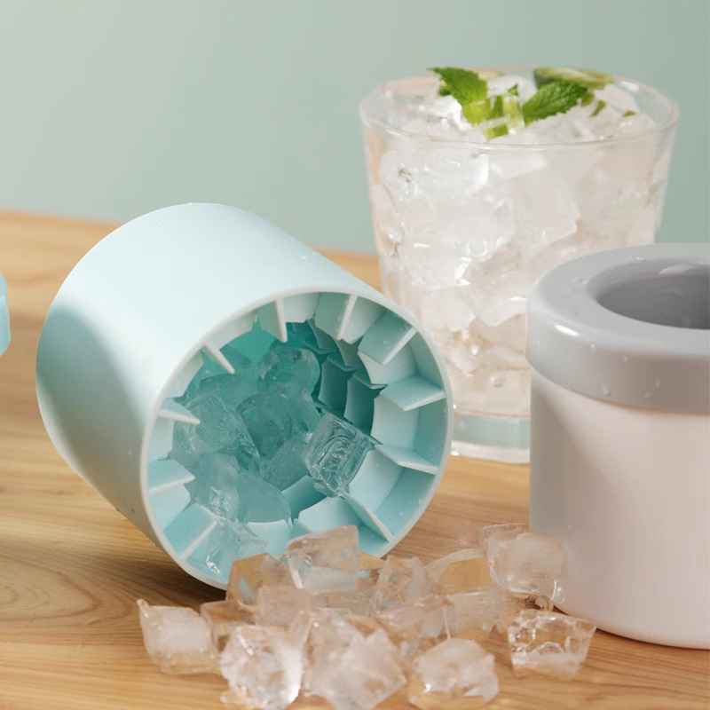 Round Ice Cube Mold Summer Silicone Ice Bucket Diy Homemade Refrigerator Freeze Ice Maker Ice Cube Mold Barware Tool