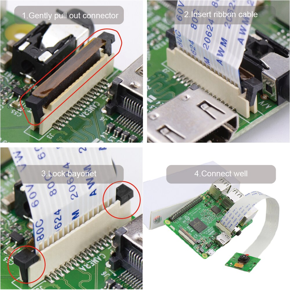 Hd OV5647 1080P Camera Module 5MP Rev 1.3 (Groen) Voor Raspberry Pi 4B/3 B +