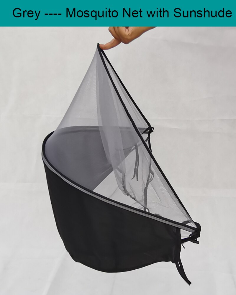 Mosquiteiro universal 95%, para carrinhos de bebê, berço, cybex, quinny, joia, yoyacare, yoyaplus, goodbaby, xiaomi: Grey with sunshade