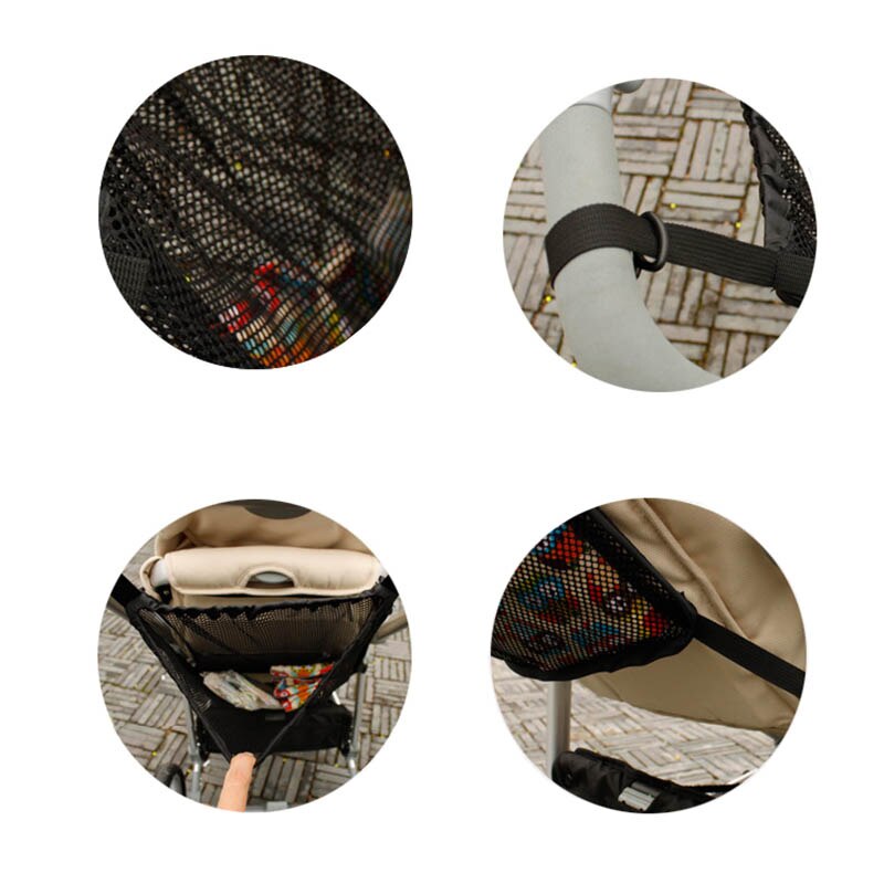 Stoller bag baby barnevogn nett bag lomme spedbarn barnevogn mesh flaske bleie barnevogn arrangør holder baby barnevogn tilbehør