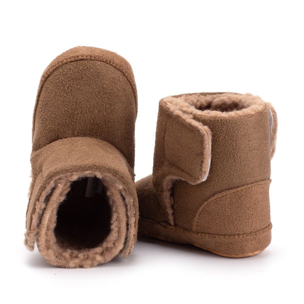 Peuter Baby Meisjes Jongens Winter Warm Laarzen Effen Bont Haak Mid Calf Snowboots 2 Stijl Outfit 0-18M