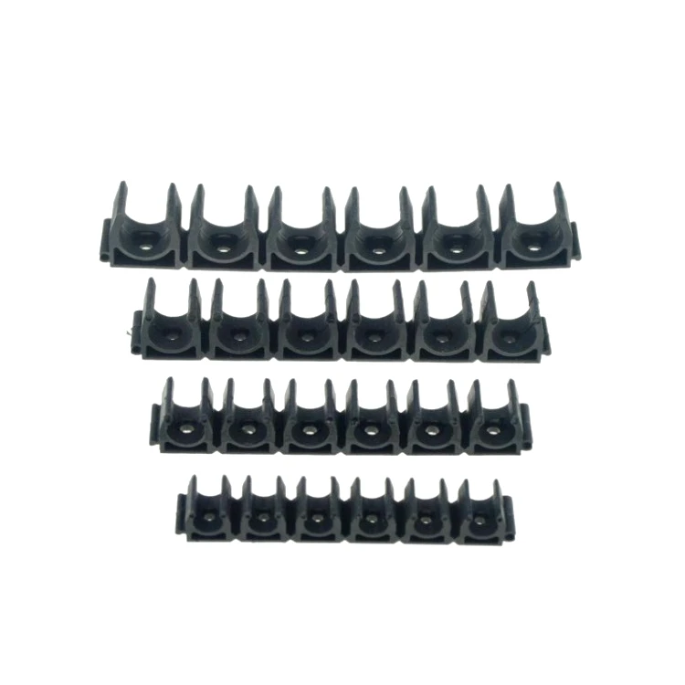 Abrazadera de fijación de manguera de aire de tubo neumático, 6 vías, 4mm, 6mm, 8mm, 10mm, 12mm, soporte de tubería de agua, tubo de compresor de Gas, Clip de flujo de desviación: Negro / 1-1 / 2 pulgadas