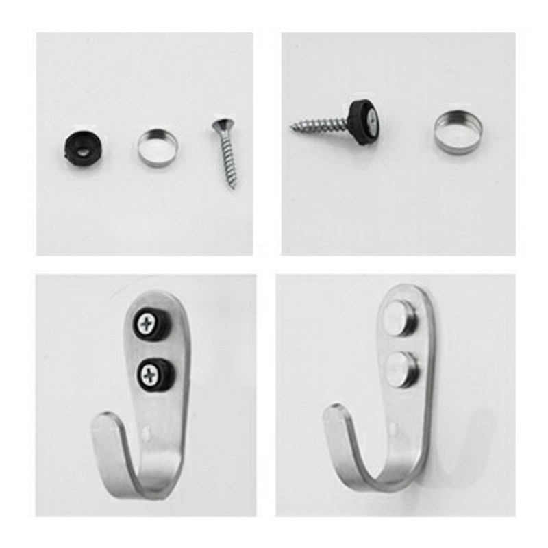 5 Pcs Rvs Organizer Haak Badkamer Haak Roestvrij Keuken Gebruiksvoorwerp Utility Hanger Metal Wall Mount