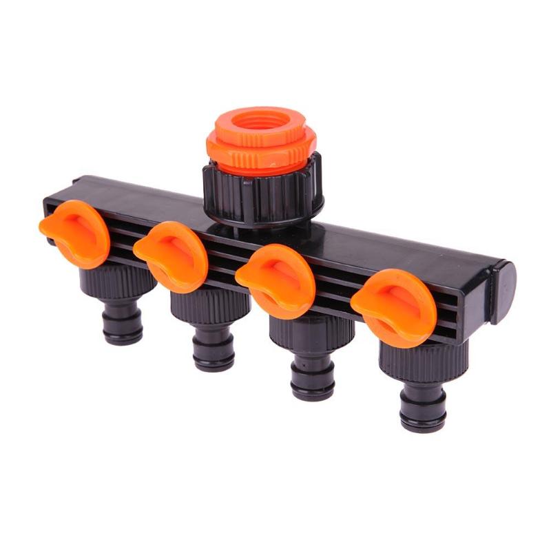 4 Way Valve Water Omleiding Controller Water Distributeur Connector Tuin Yard Tap Tuinslang Splitter Tuin Irrigatie Adapter