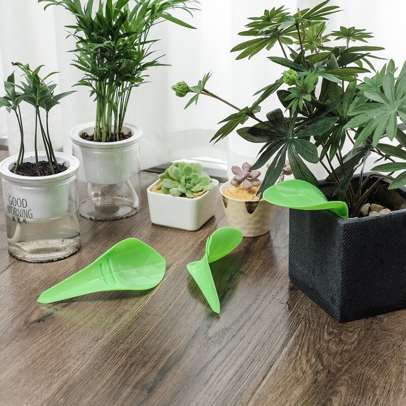 1/3pcs Potted Plant Diversion Watering Funnel Plant Leaf Shape Watering Device Splash Proof Watering Tool Garden Home Office Use