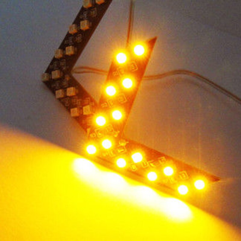 14 Smd Auto Arrow Light Voorruit Lamp Achteruitkijkspiegel Waarschuwing Indicator Scooters