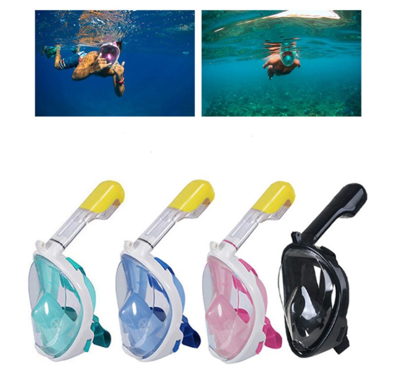 Men Scuba Diving Mask Full Face Snorkeling Mask Underwater Anti Fog Snorkeling Diving Mask For Swimming Spearfishing Dive