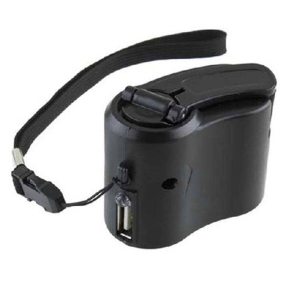Hand-Winding Charger With The Interface Of USB Hand Crank Charger Generator Manual Mobile Emergency Phone Charger #277540: Black