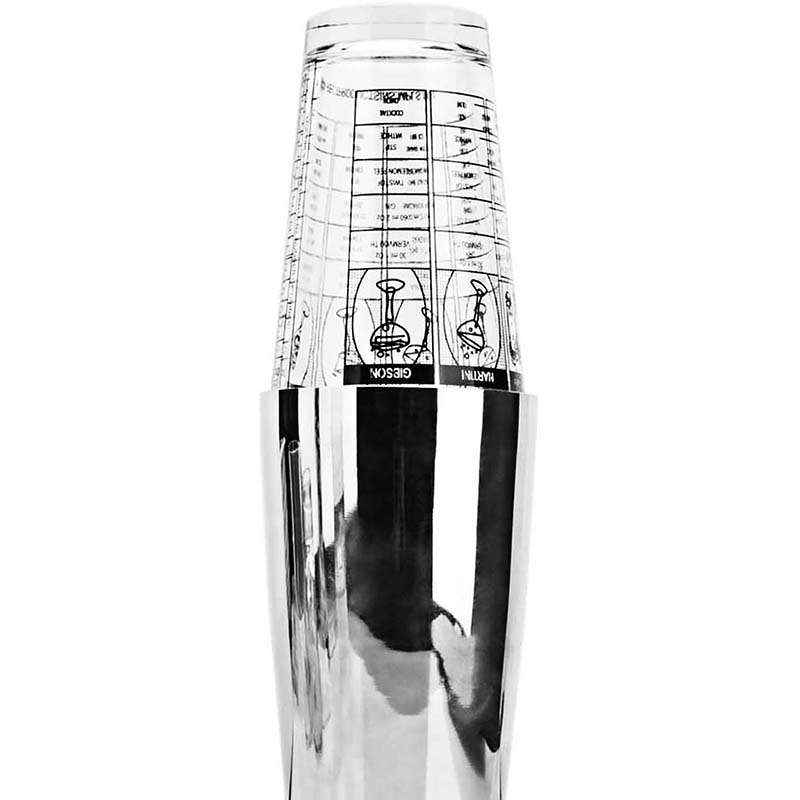 DEOUNY 3 uds batidora Boston de cristal de plata de agitador de coctel barman Kit con filtro de Casa 700/400ML juego de accesorios de Bar