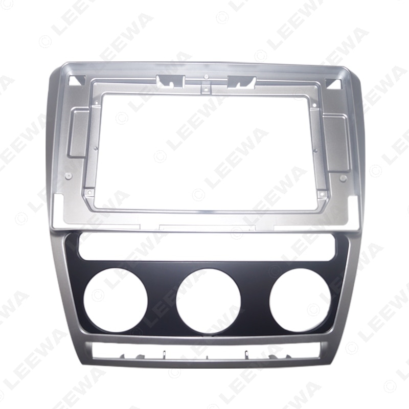 Leewa bilstereo radio til skoda octavia 04-14 stor skærm 10.1 " fascia frame adapter 2 din dvd-afspiller panel dash frame kit