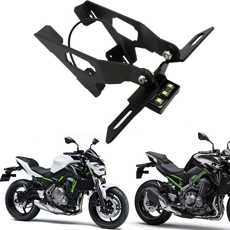 Eliminador de guardabarros de motocicleta soporte para matrícula LED Compatible con Kawasaki Z900