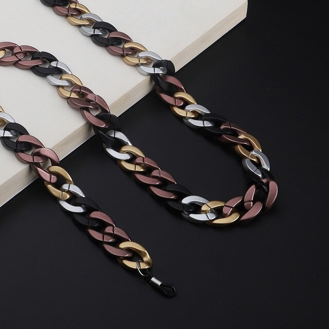 Mode Leesbril Ketting Voor Vrouwen Acryl Zonnebril Kettingen Lanyard Anti-Slip Cord Holder Neck Strap Touw: 19