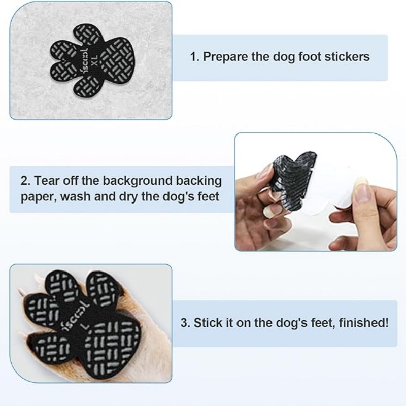 Dog Paw Stickers For Outdoor Walking All Weather Dog Adhesive Foot Pads Disposable Pet Shoes Dog Supplies