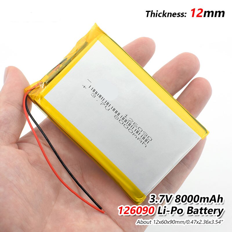 Batería Recargable LiPo De Polímero De Litio De 3,7 V Y 2000mAh