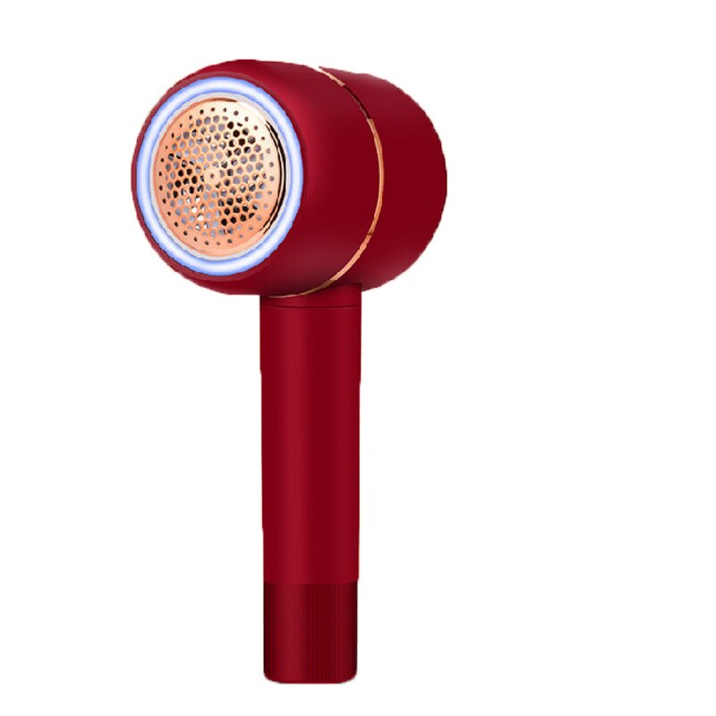 Ball Trimmer Fabric Shaver Hair Ball Cleaner Clothes Shaver Electric Lint Remover USB Rechargeable Fluff Remover Pellets Cleaner: Red