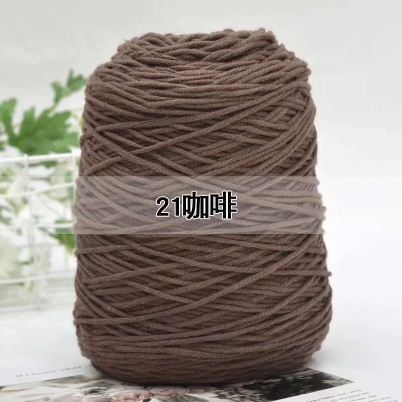 Effen Kleur Melk Katoenen Garen 8 Strengen Tuften Art Borduren Haak Haak Draad Breien Materiaal Diy Poke Borduurgaren: COFFEE