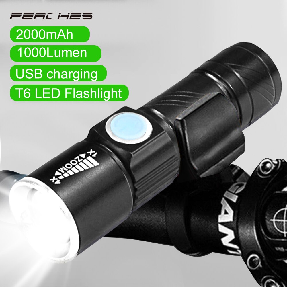 1500mAH T6 LED Bicycle Front Light Rechargeable Telescopic Beebest Glare Zoom Flashlight MTB Headlight Cycling Bike Accessories