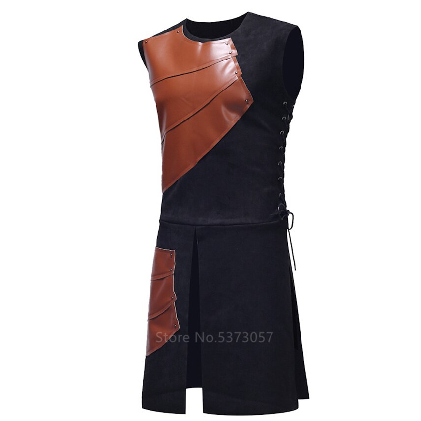 Renaissance Middeleeuwse Ridder Vest Halloween Cosplay Carnaval Party Prestaties Kleding Voor Mannen Volwassen Middeleeuwen Tops