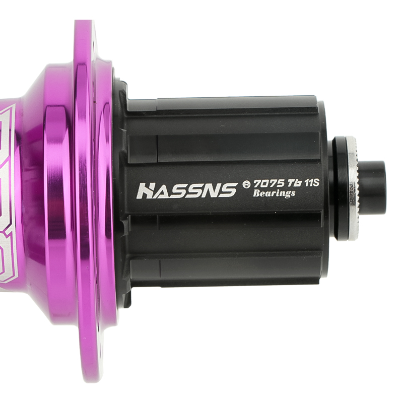 HASSNS PRO7 Eje pasante para bicicleta de montaña SHIMANO, 24/32 agujeros, radios j-bend, 12x142, HG/XD/MS, 4 piezas, rodamiento sellado