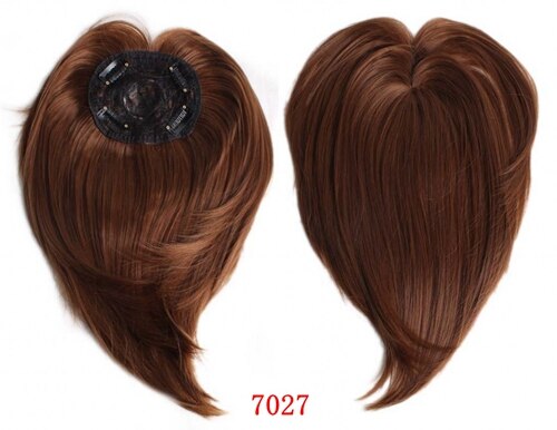 Vreugde &amp; Beauty 10 Inch Synthetisch Haar Clip In Toupetje Haarstukjes Steil Haar Bang Fringe Top Sluitingen Haarspelden Voor Mannen en Vrouwen: 7027