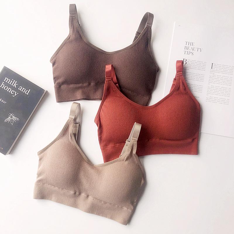Ropa interior deportiva para mujer, lencería sin anillo de acero, sujetador de tubo envuelto en el pecho, belleza, sección delgada en la espalda