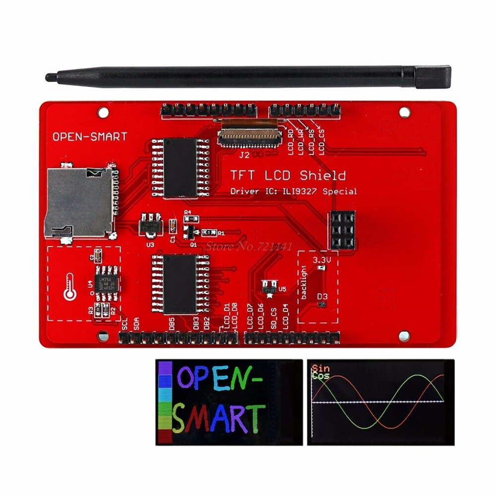 3.2 "Tft Lcd Touch Screen Uitbreiding Schild Met Touch Pen
