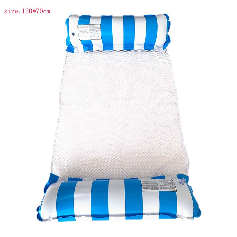 Giocattoli d&#39;acqua estivi schienale pieghevole amaca galleggiante rete galleggiante letto galleggiante acqua gonfiabile giocattoli da esterno per adulti: stripe 2