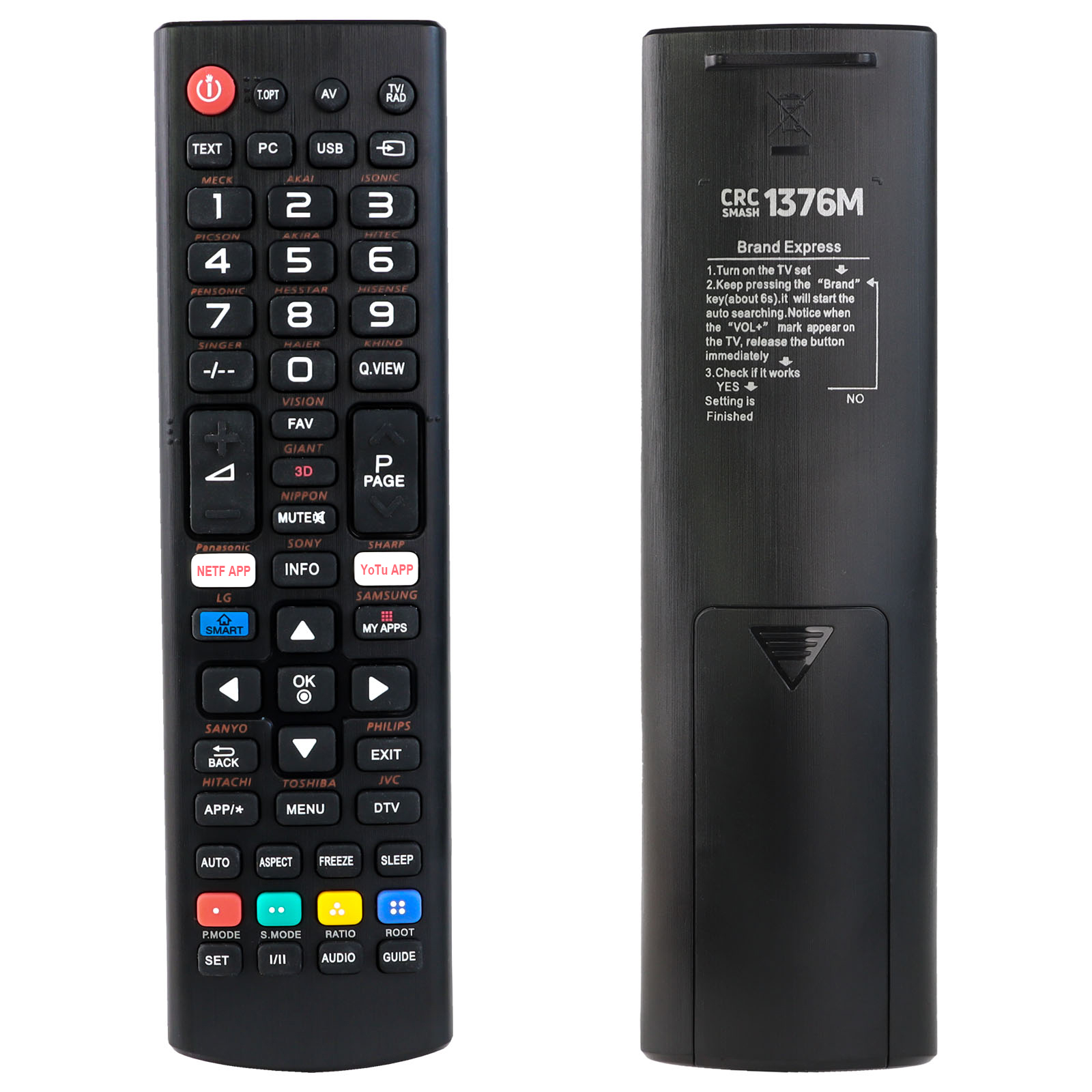 Universal TV Remote Control for Akai-1 Akai-2 Akai-3 Akai-4 Akai-5 Akai-7 Akai-9 Akai-10/11 Akira-2 Controller