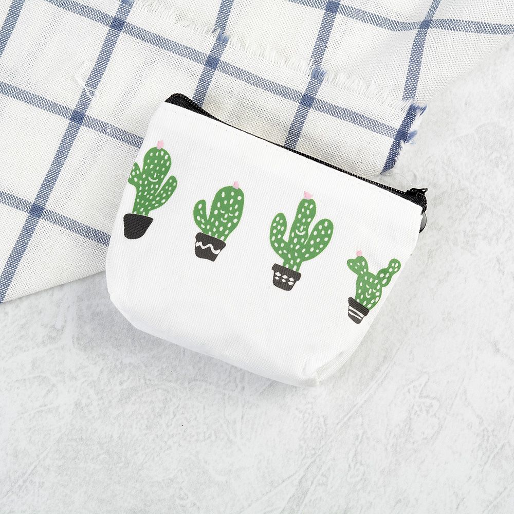 Retro Cactus della Tela di canapa Della Borsa Della Moneta Piccolo Raccoglitore Della Carta Chiave della Moneta Pacchetto Borse Della Chiusura Lampo Mini borsa del Cambiamento Del Sacchetto del Trasduttore Auricolare Supporto Della Borsa Bambini delle donne