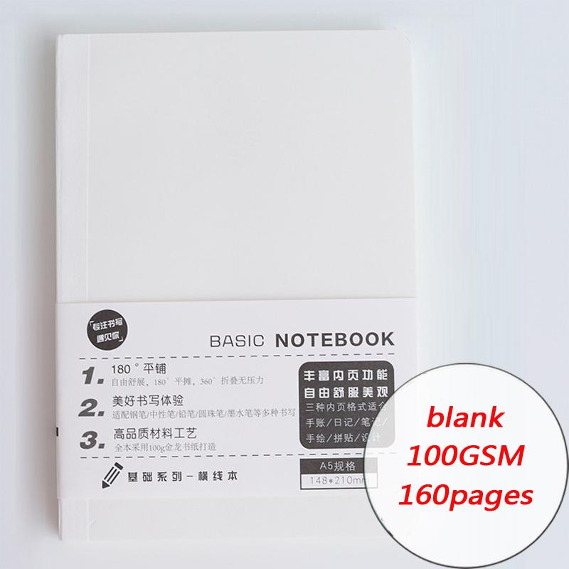 A5 A6 Basic Handbook Notebook Papier Innerlijke Pagina Dagboek Grid Lege Vierkante Planner Binnen Papier C20 D40: Blank / a6