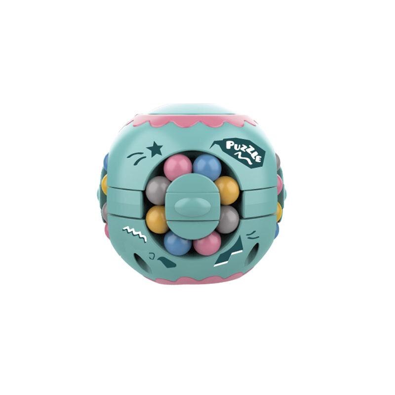 Rotating Magic Bean Intelligence Fingertip Cube Childrens Finger Gyro Magic Disk Educational Cube Toy: Pink