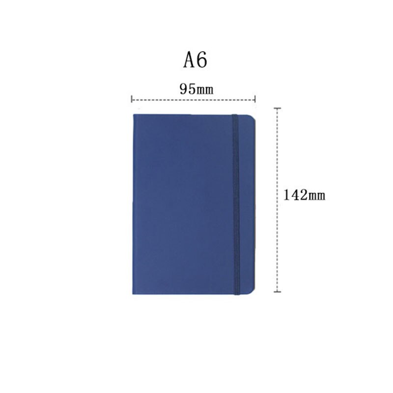 A6 size Notebook PU Leather Cover Diary Planner Paper Note Book Category Pages Stationery Notepad Note Pad Lined