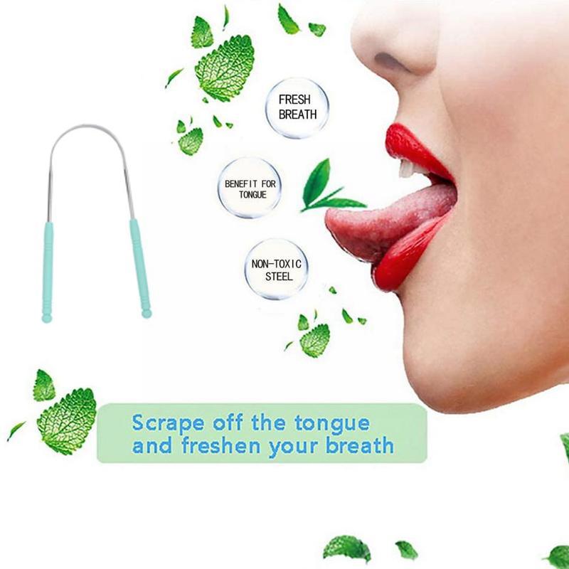 1PCS Tongue Scraper Steel Tongue Cleaner Toothbrush Hygiene High Brush Tongue Y8F1