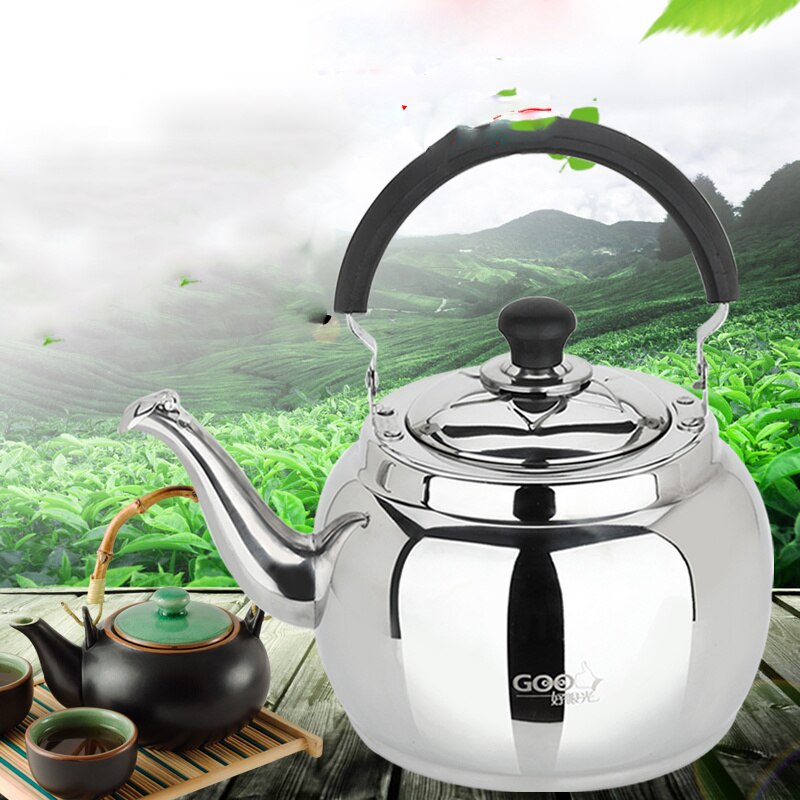 Bouilloire à gaz épais gaz acier inoxydable | Bouilloire grande capacité, sifflet ménager cuisinière à Induction, bouilloire électrique générale