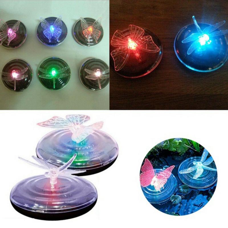 Solar- LED schweben Lampe RGB Farbwechsel Schmetterling/Libelle bilden Garten Ich bin Freien Schwimmen Brunnen Schwimmbad Wasser Licht Wohnkultur