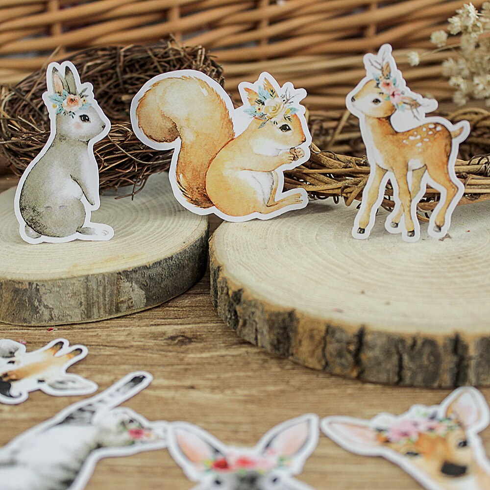 50PCS Cute animal stickers DIY scrapbooking album journal happy planner crafts decorative stickers package