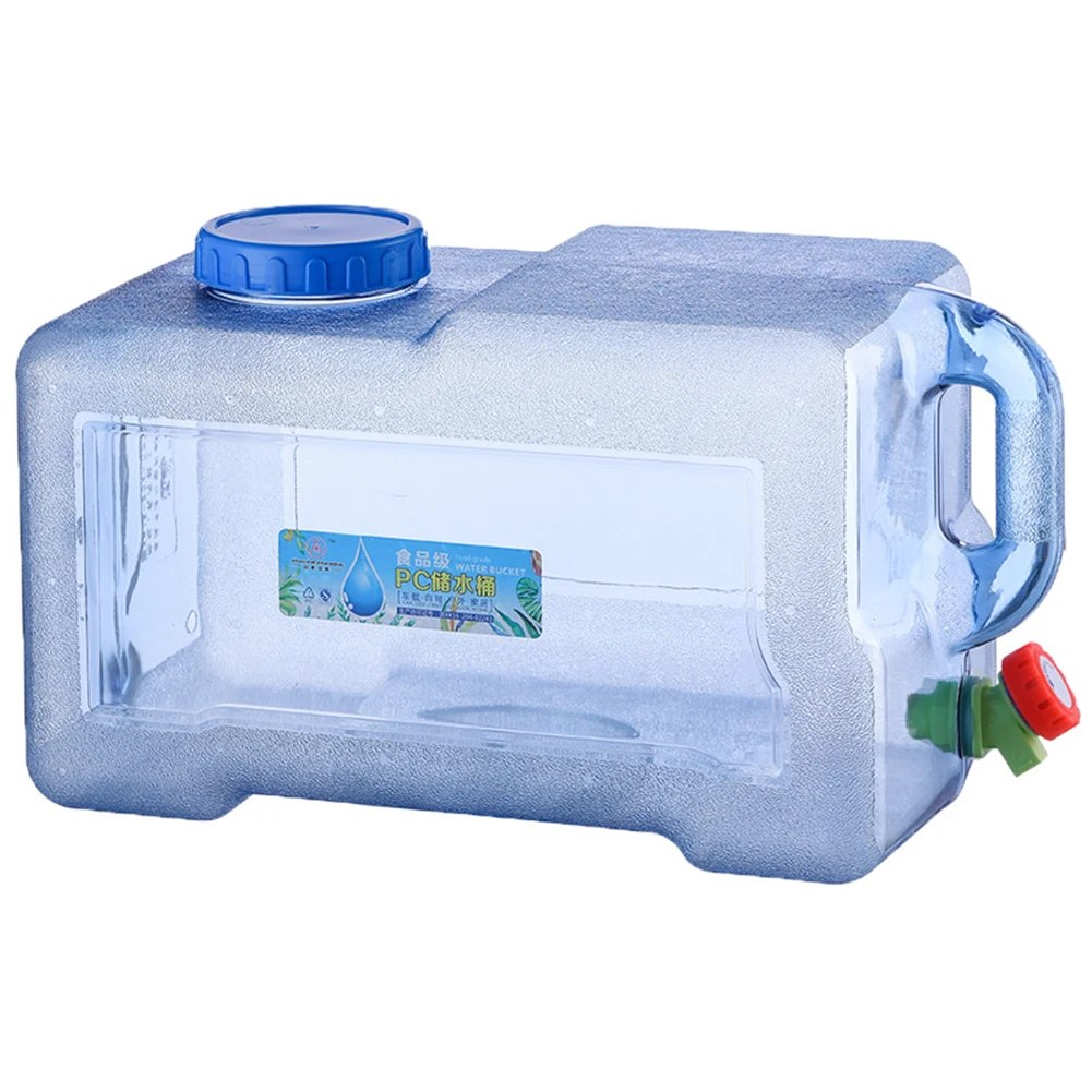 15-28L Drinking Water Bucket Driving Pure Water Tank Water Storage Carrier with Faucet for Outdoor Camping Cooking Picnic Hiking