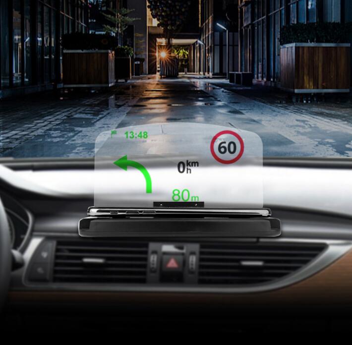 Car Windscreen Projector HUD Head Up Display Universal Mobile Phone Holder Multifunction 6.5 Inch For iPhone For Samsung GPS