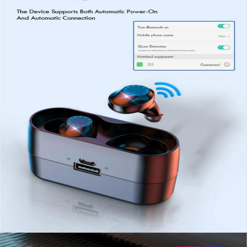I31 TWS casque sans fil IPX7 étanche casque tactile IPX7 étanche écouteur avec LED affichage écouteur avec boîte de charge