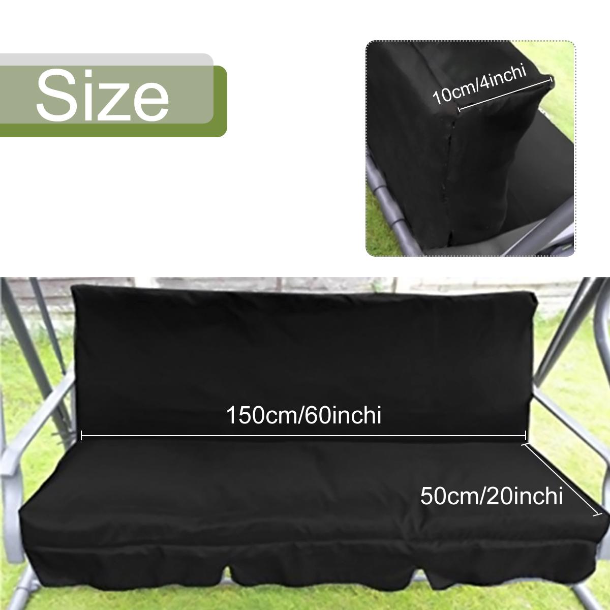 150*50*10cm schommelkussens 5 kleuren waterdicht stofdicht stoelvervanging luifel reserve stoffen hoes stofhoezen 3- zits
