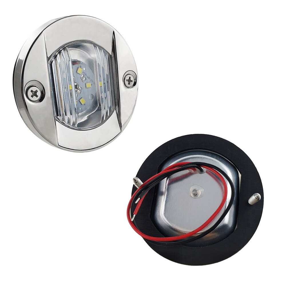 DC 12 V bateau marin tableau arrière LED feu arrière rond en acier inoxydable blanc froid feu arrière LED Yacht accessoires blanc froid