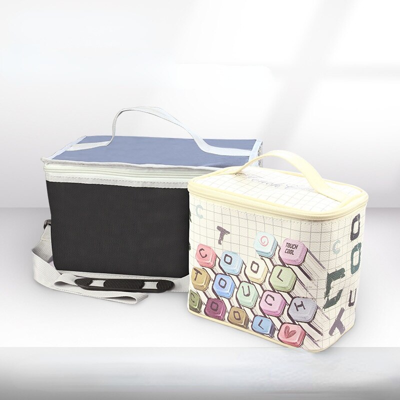 30/40/60 Marker Storage Bag Leather Bag Stationery Case Shoulder Strap Leather Ink Bag for Drawing Storage Storage Box