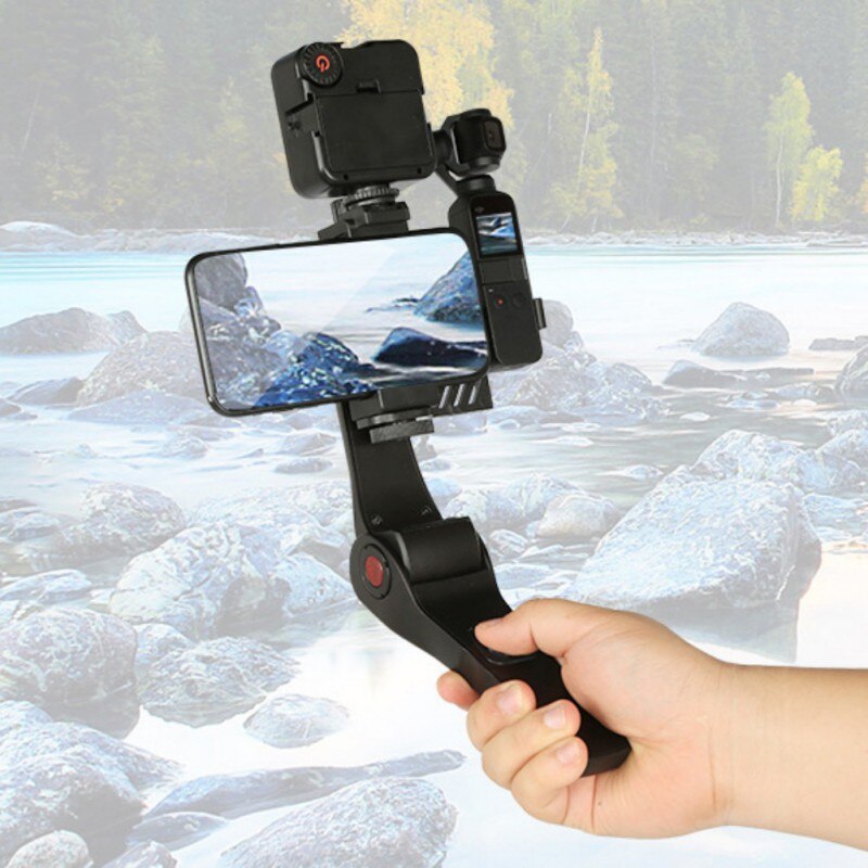 Handheld Remote Stabilizer Handheld Mobile PTZ Camera Anti-Shake Video Camera Electronic Stabilizer With Fill Light Micro-Lens
